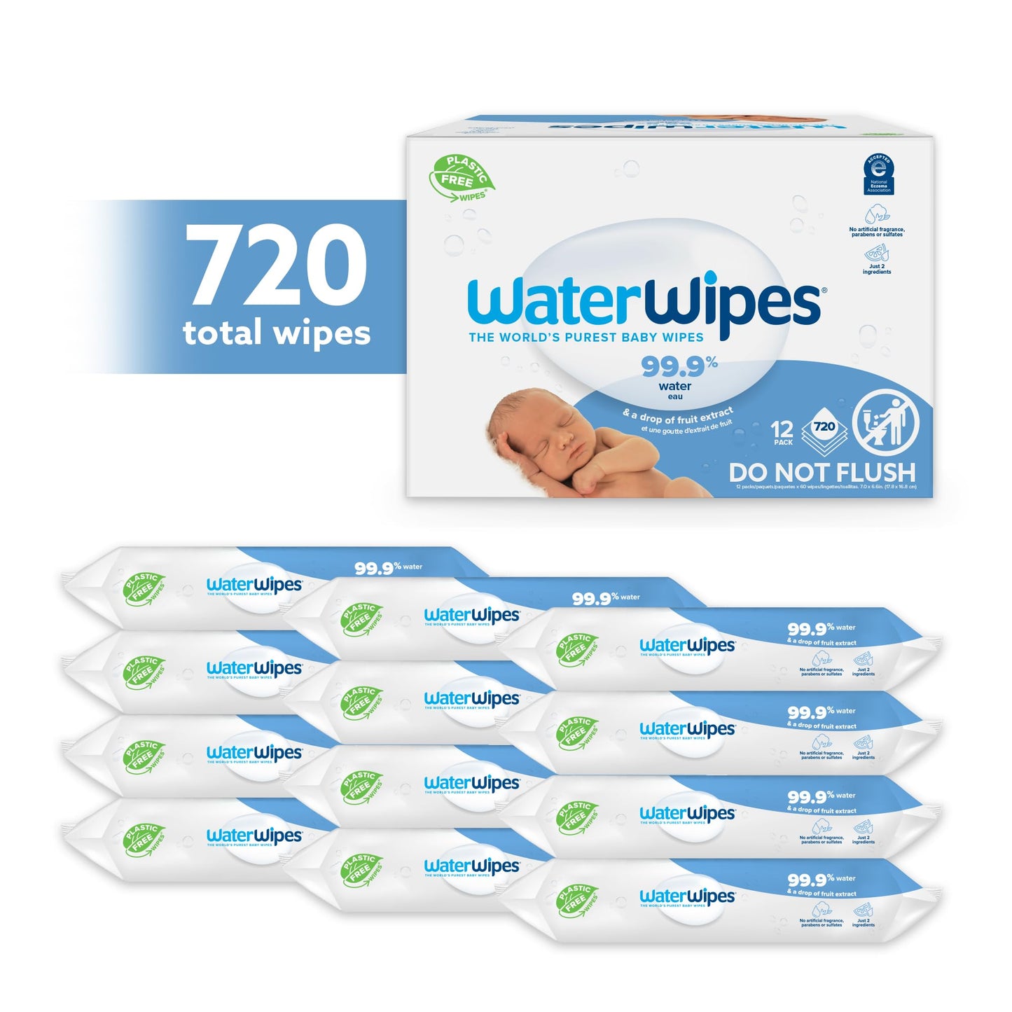 WaterWipes Original Plastic Free Baby Wipes